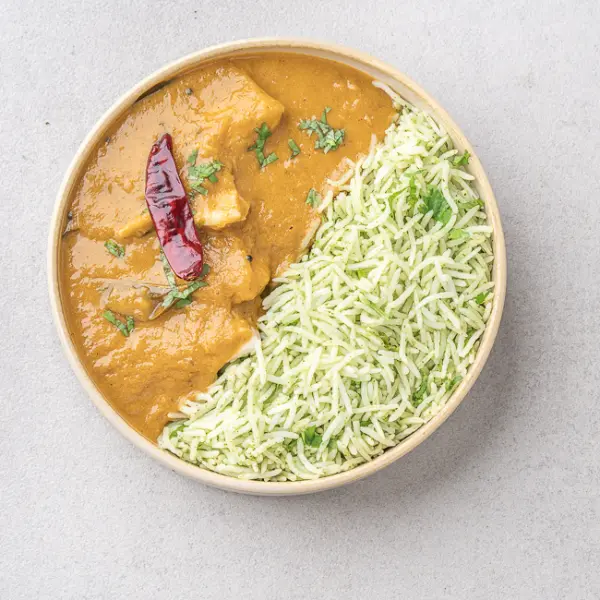 Bengali Fish Curry with Mint Pulao